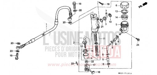 REAR BRAKE PANEL XR600RM de 1991